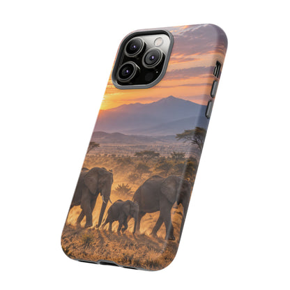 Elephants at First Light iPhone Tough Case | african elephants