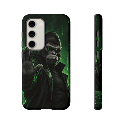 Cyberpunk Gorilla Samsung Galaxy Tough Case | Neon Code Silverback