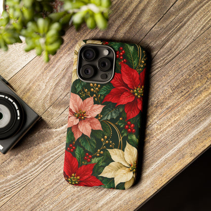 Noel in Bloom iPhone Tough Case | poinsettia