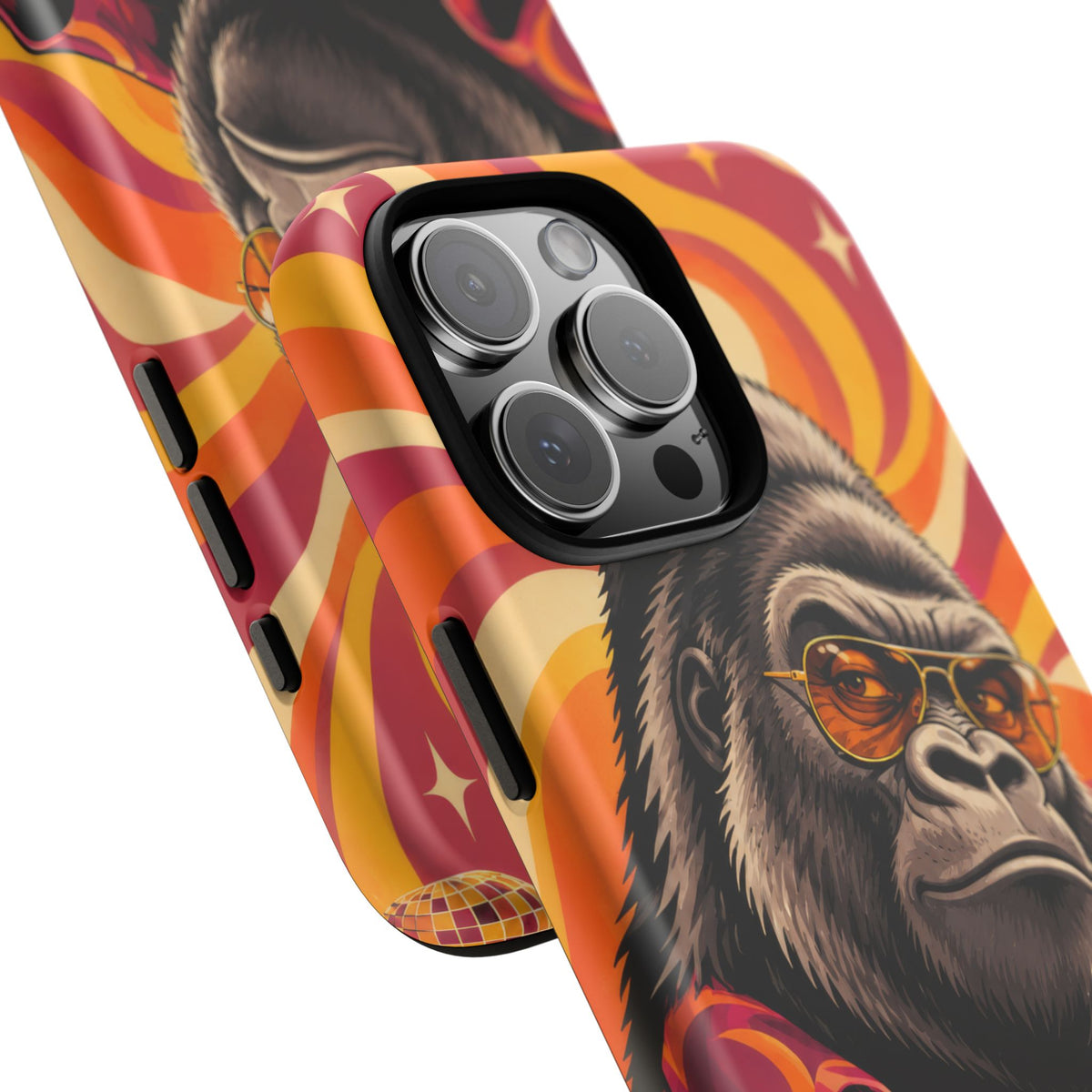 Velvet Groove iPhone Tough Case | Retro Disco Gorilla Art