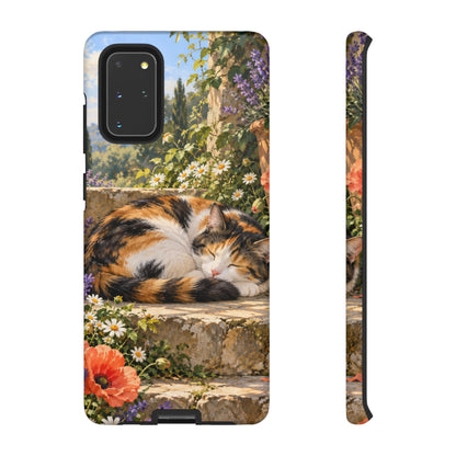 Garden Nap Samsung Galaxy Tough Case | calico cat