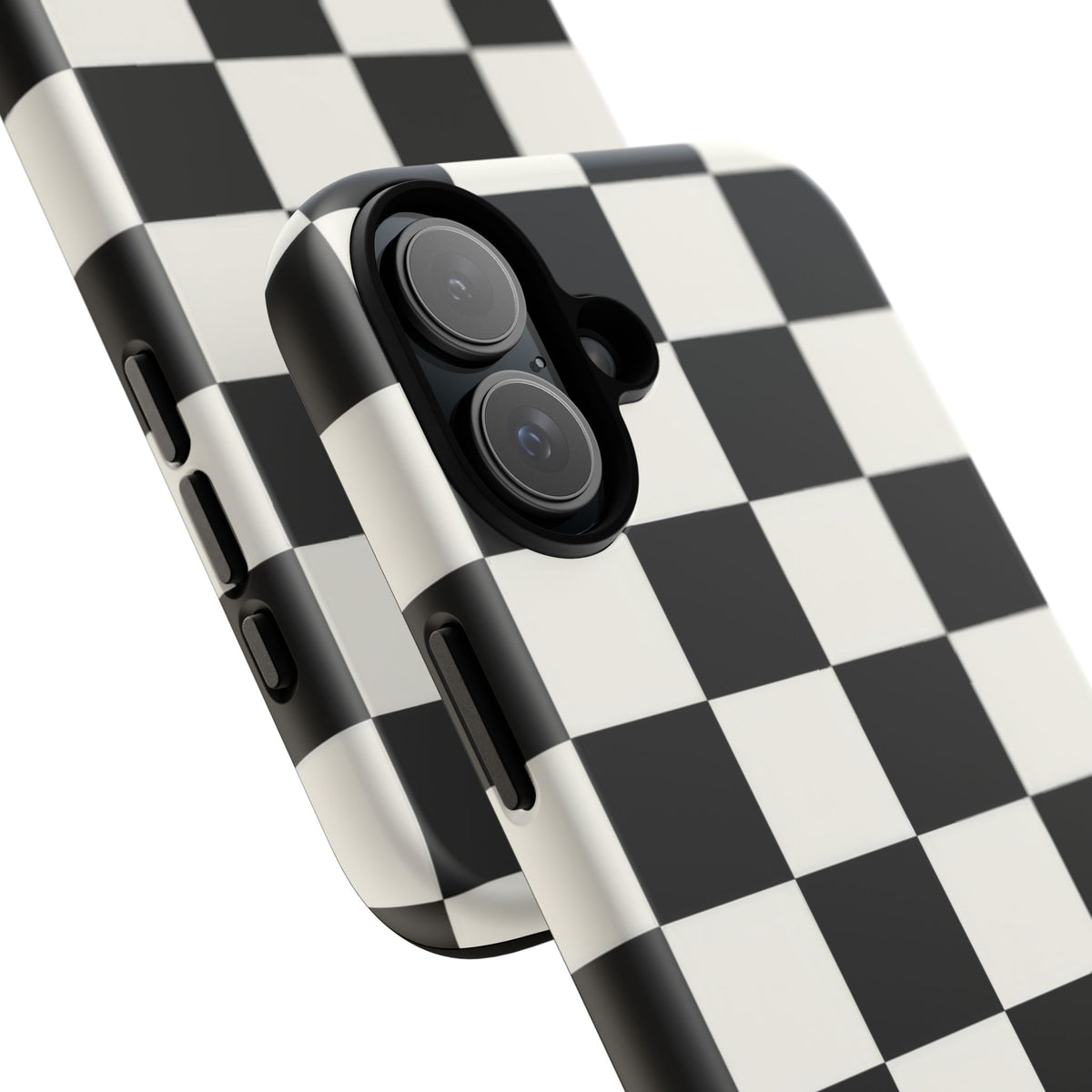 Classic Check iPhone Tough Case | Black & White Checkerboard