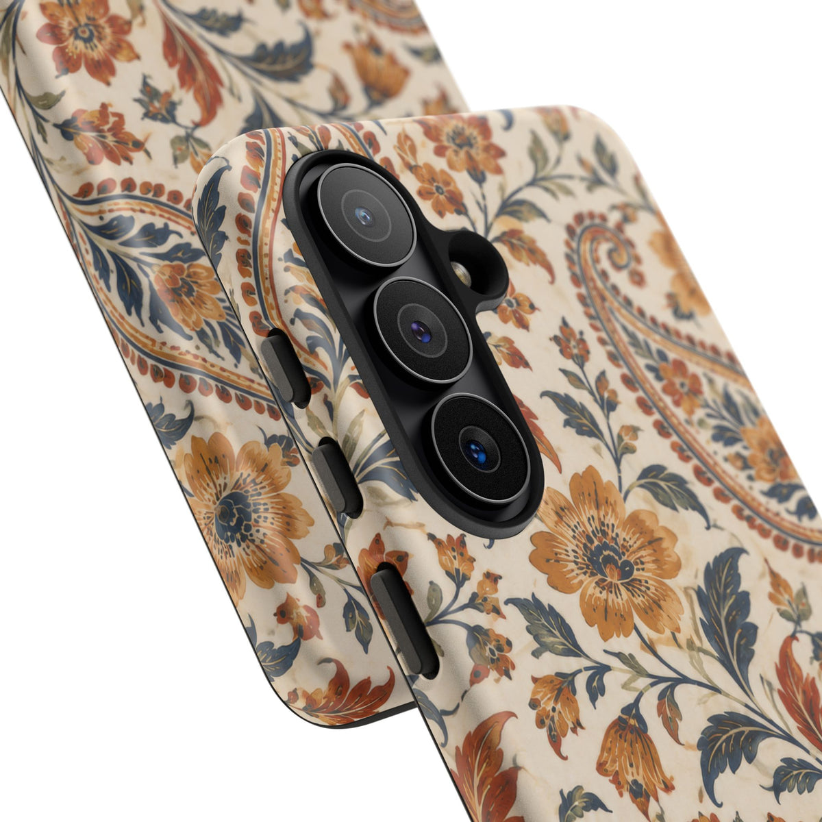 Saffron Heirloom Samsung Galaxy Tough Case | Floral Paisley on Ivory