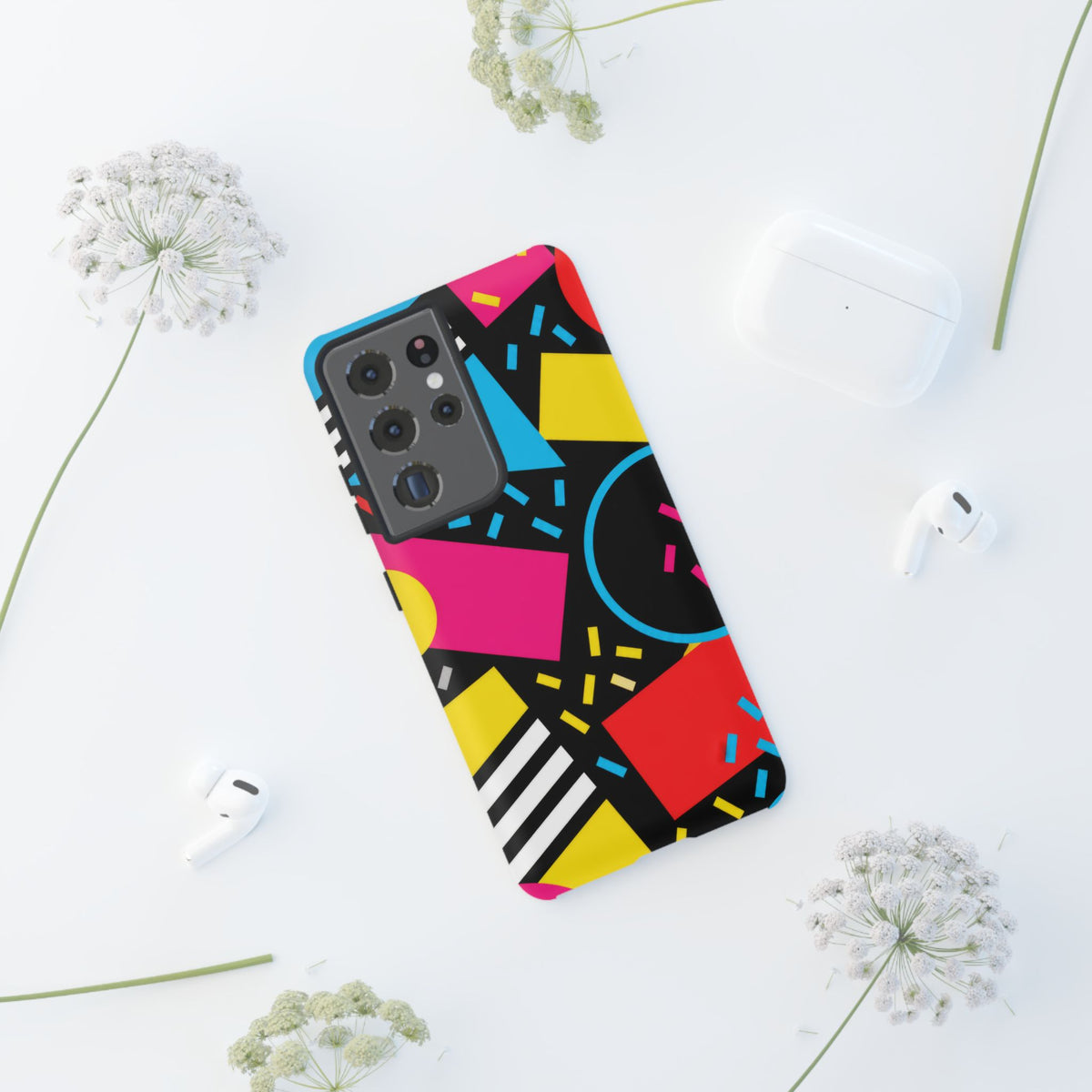 Midnight Confetti Samsung Galaxy Tough Case | Bright Abstract on Black