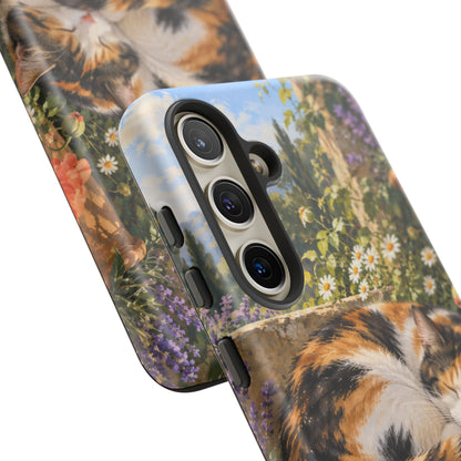 Garden Nap Samsung Galaxy Tough Case | calico cat