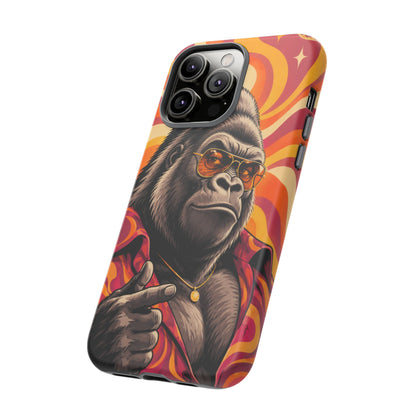 Velvet Groove iPhone Tough Case | Retro Disco Gorilla Art