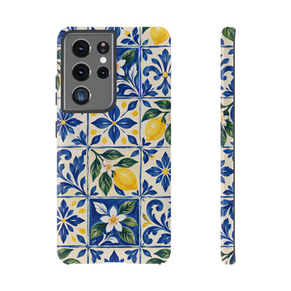 Blue Lemon Tile Samsung Galaxy Tough Case | Azulejo Orchard