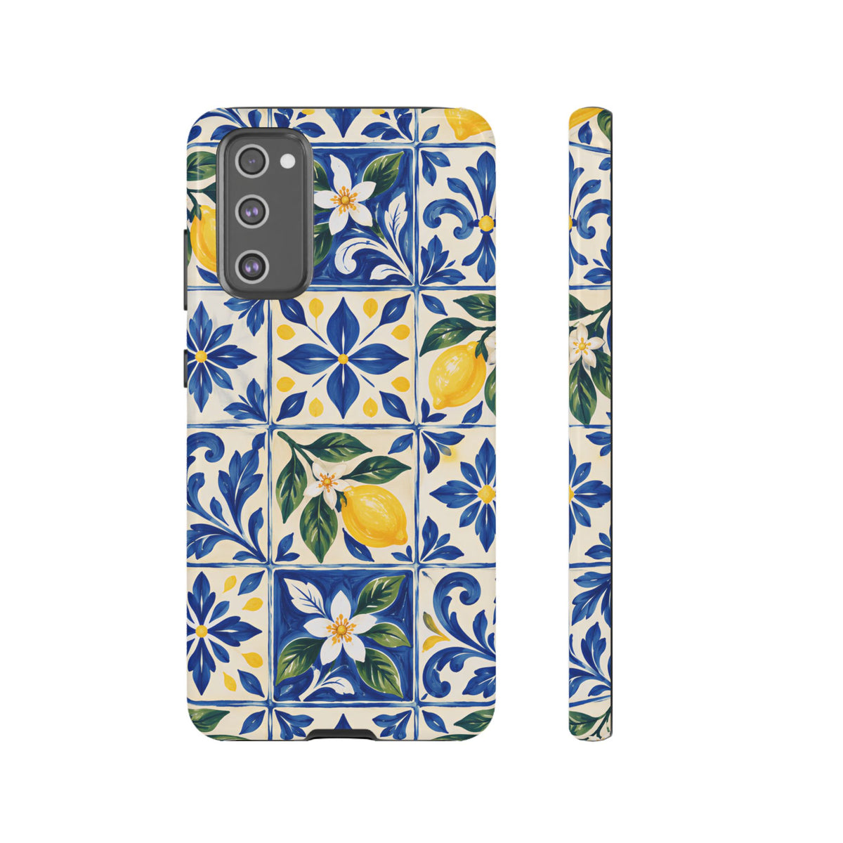 Blue Lemon Tile Samsung Galaxy Tough Case | Azulejo Orchard