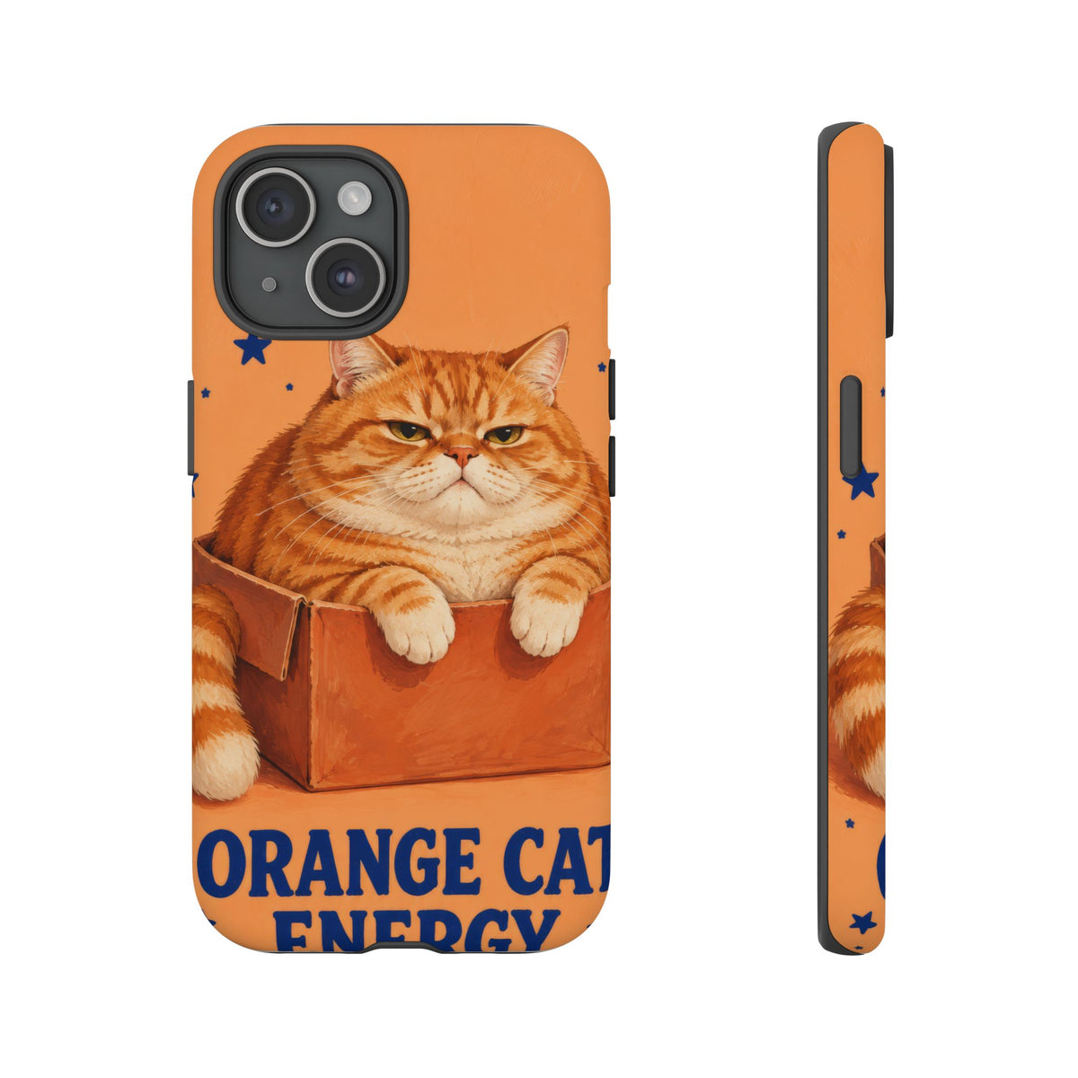 Orange Cat Energy iPhone Tough Case