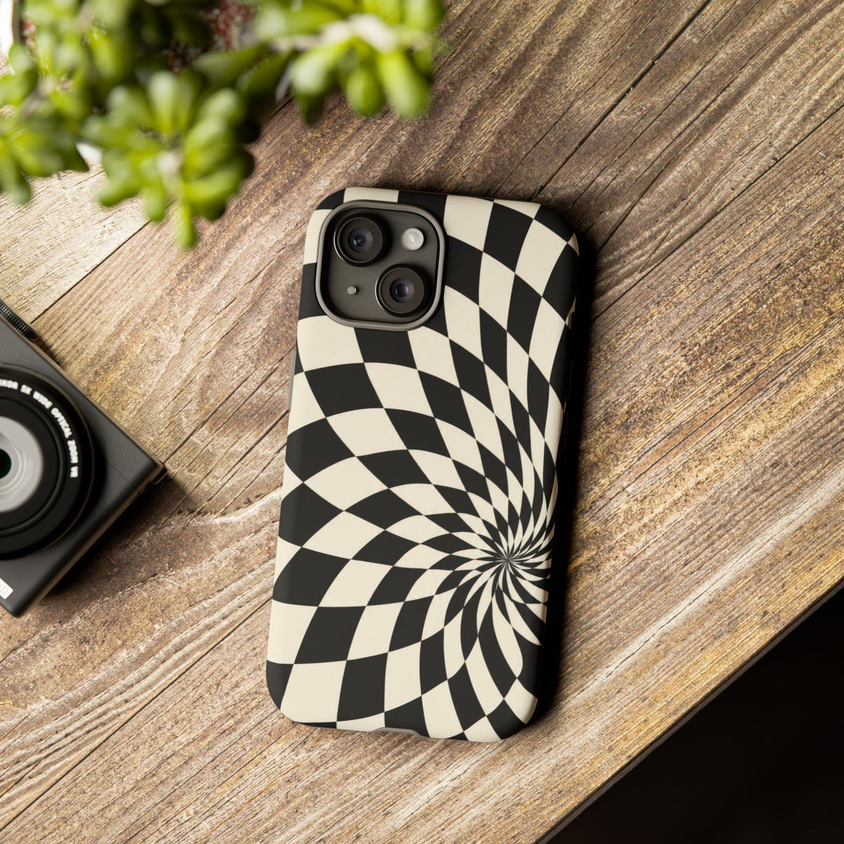 Twist Theory iPhone Tough Case | Optical Checkerboard
