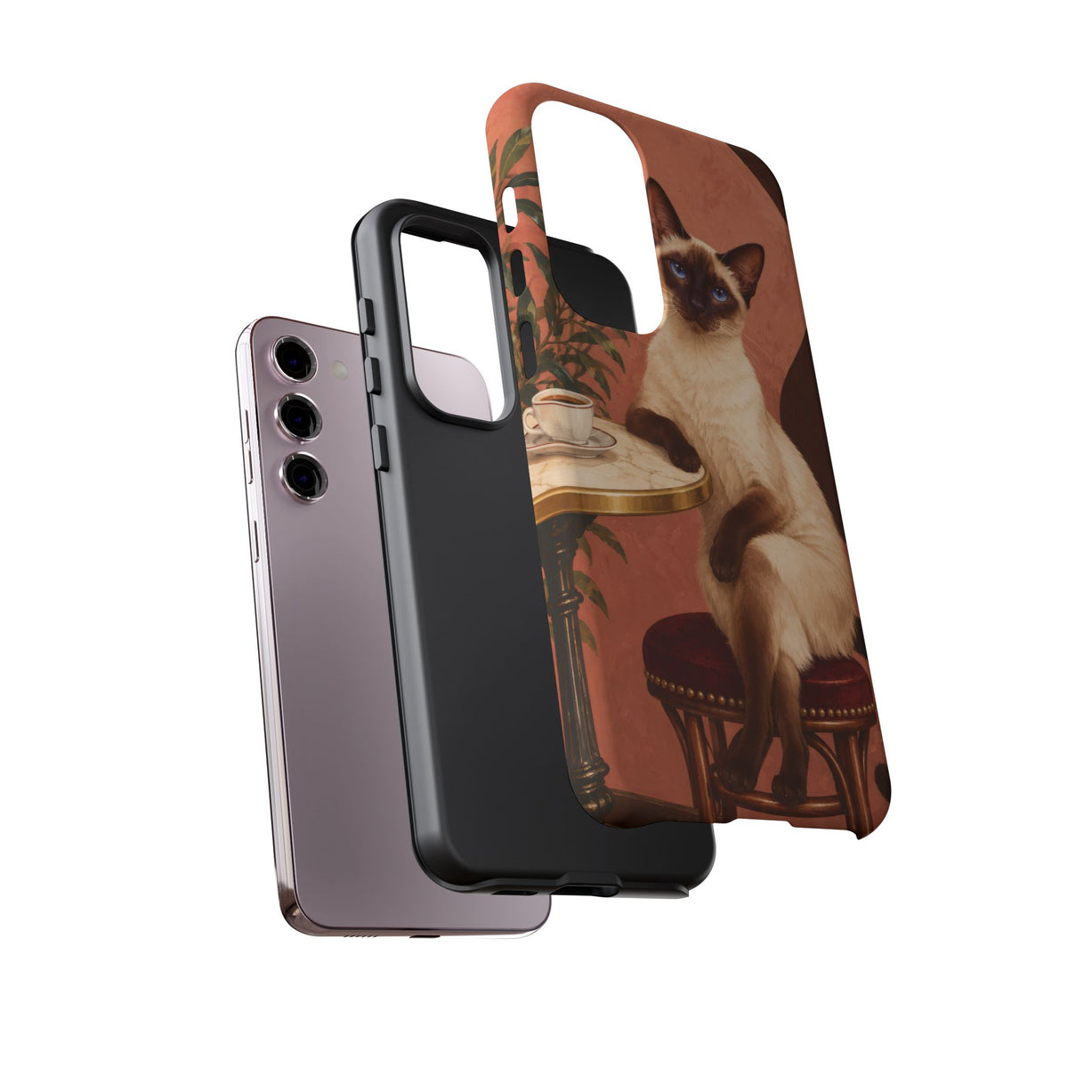 Espresso Cat Club Samsung Galaxy Tough Case | siamese cat