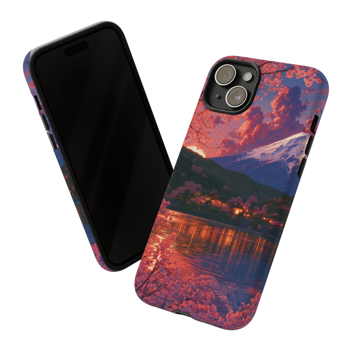 Sakura Lakeside Village iPhone Tough Phone Case