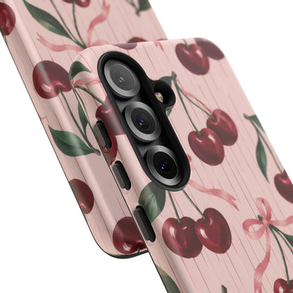 Cherry Ribbon Samsung Galaxy Tough Case | cherry print