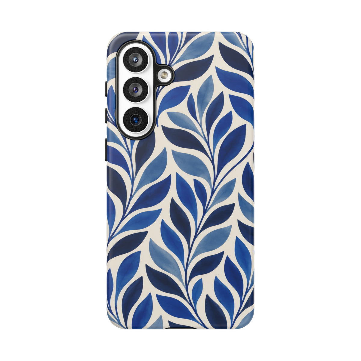 Cobalt Current Samsung Galaxy Tough Case | Cobalt Blue Leaf Pattern