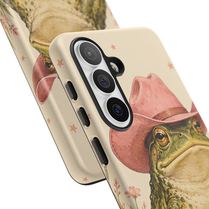 Cowboy Frog Samsung Galaxy Tough Case | Pink Hat Bullfrog