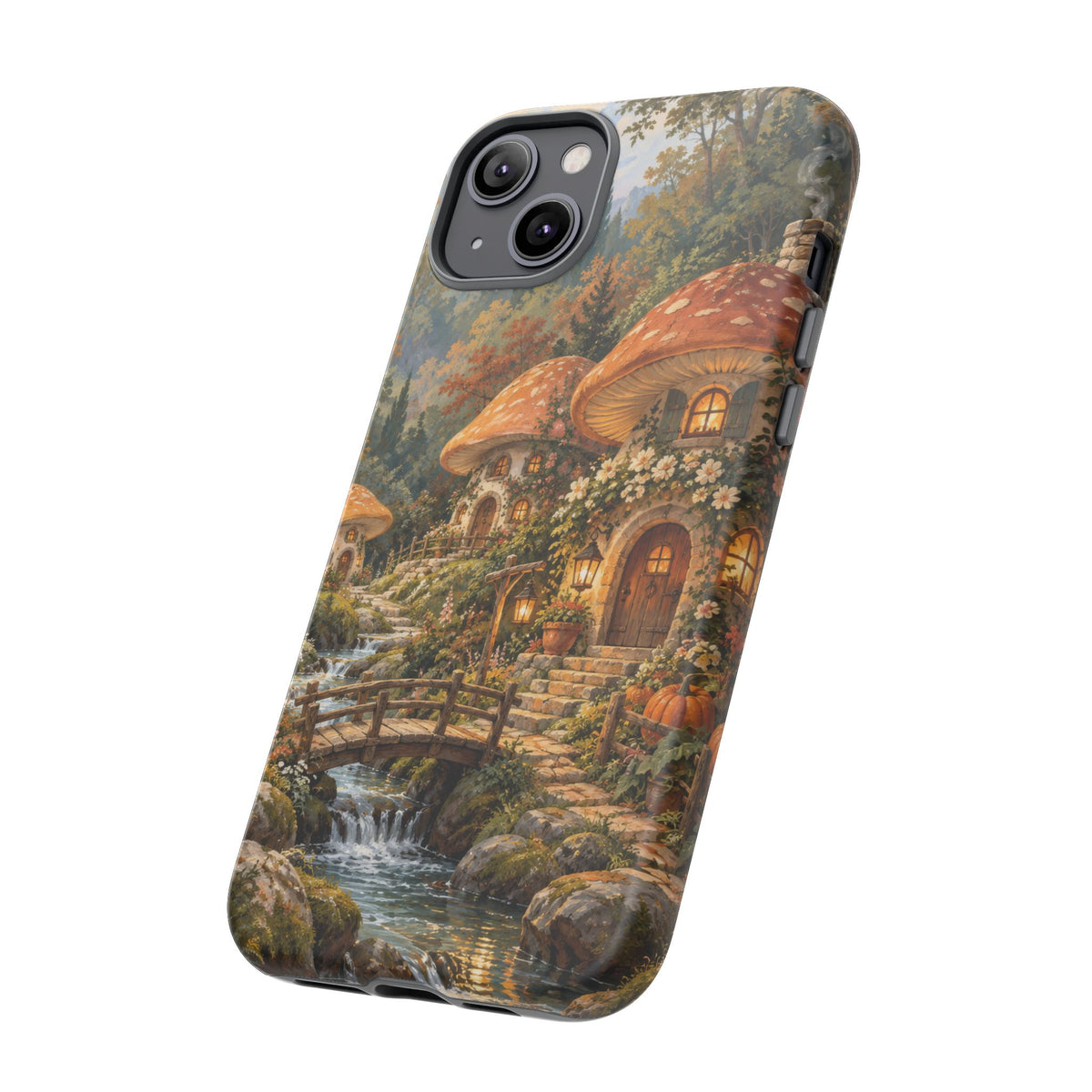 Honeycap Village iPhone Tough Case | Mushroom Village