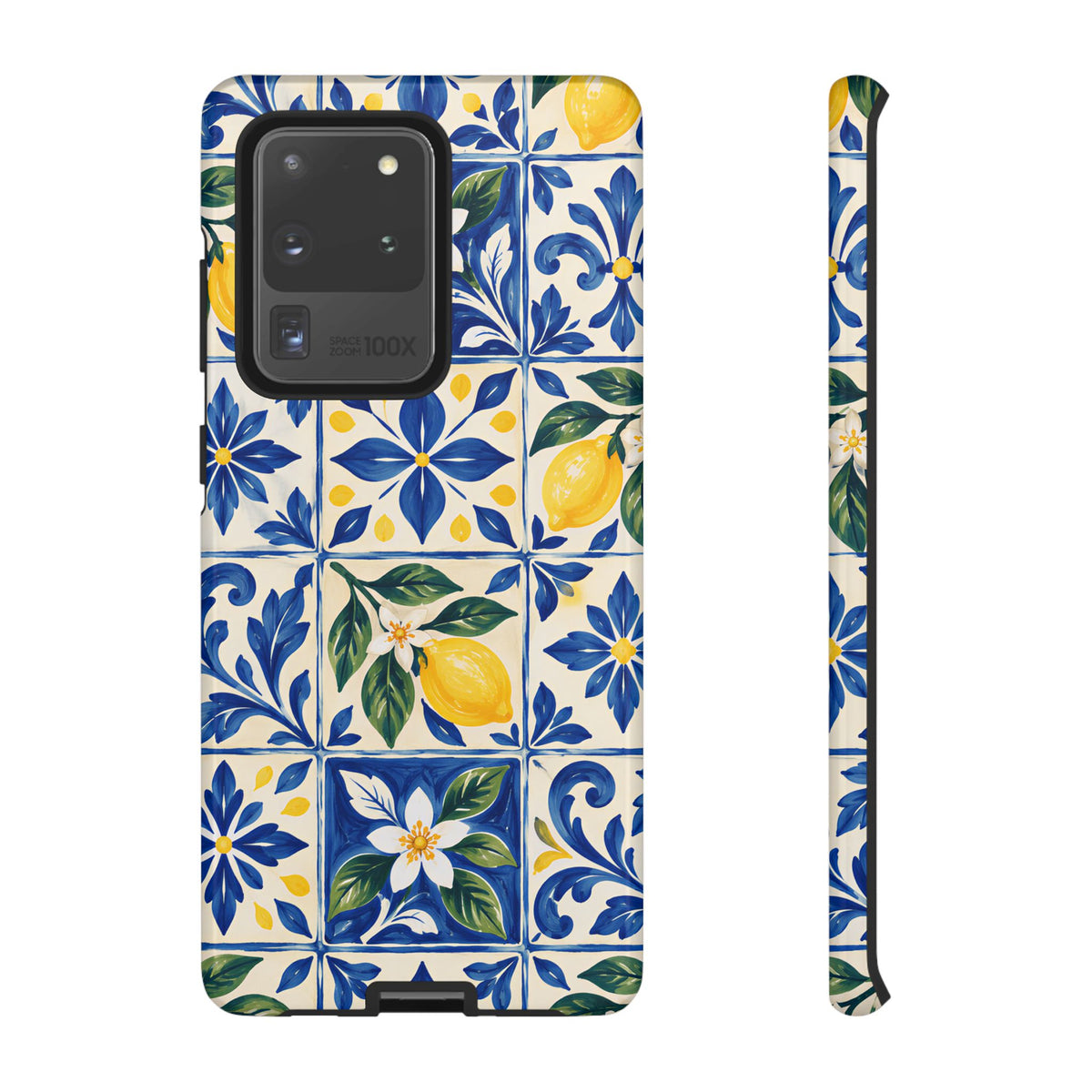 Blue Lemon Tile Samsung Galaxy Tough Case | Azulejo Orchard