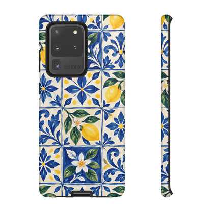 Blue Lemon Tile Samsung Galaxy Tough Case | Azulejo Orchard