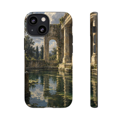 The Flooded Court iPhone Tough Case | Ancient Garden Landscape