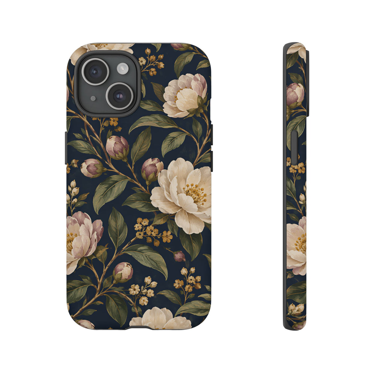 Dark Floral iPhone Tough Case | Midnight Camellia