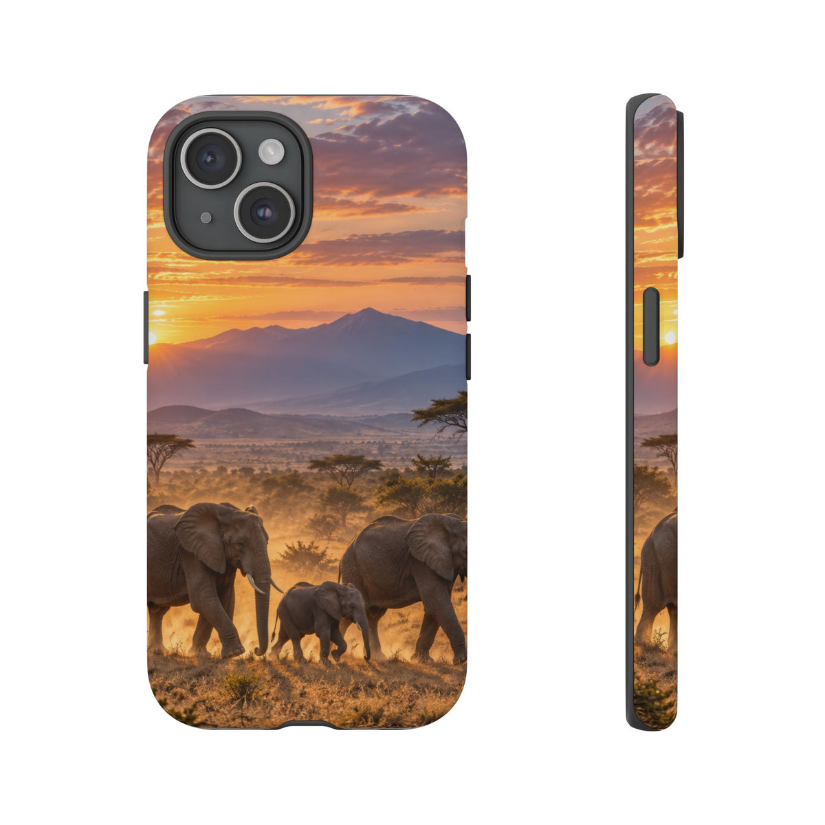 Elephants at First Light iPhone Tough Case | african elephants