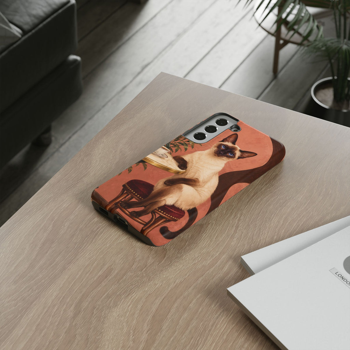 Espresso Cat Club Samsung Galaxy Tough Case | siamese cat