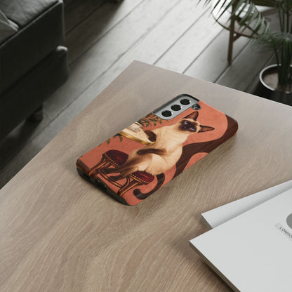 Espresso Cat Club Samsung Galaxy Tough Case | siamese cat
