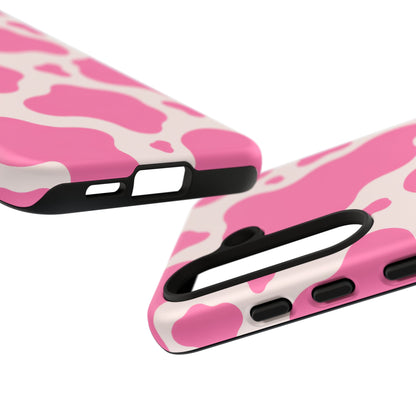 Strawberry Milk Samsung Galaxy Tough Case | Pink Cow Print