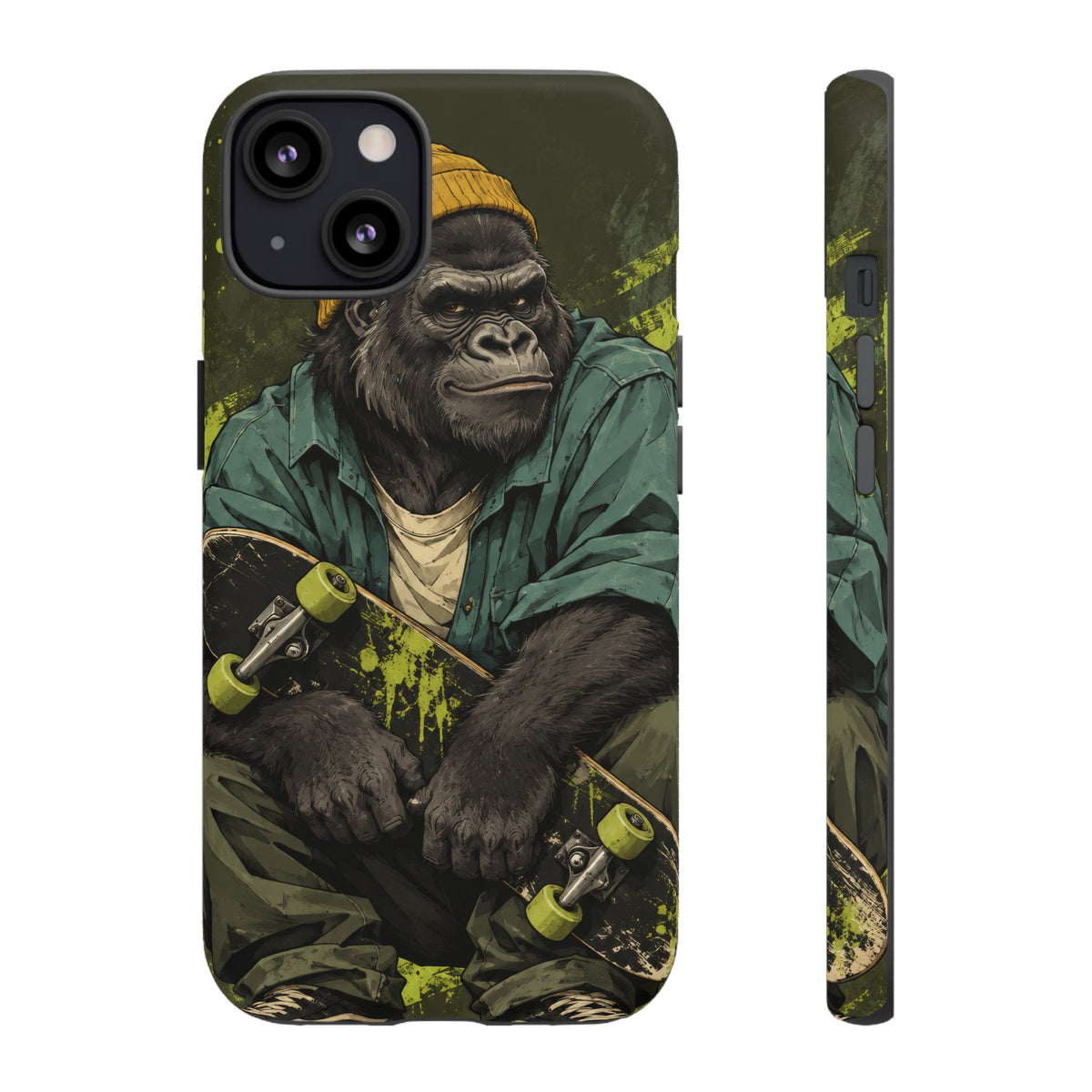 Concrete Jungle iPhone Tough Case | Skater Gorilla Illustration