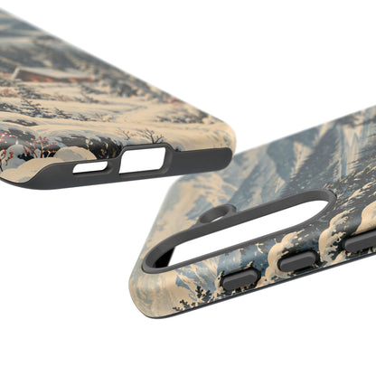 Vintage Winter Cabin Tough Phone Case
