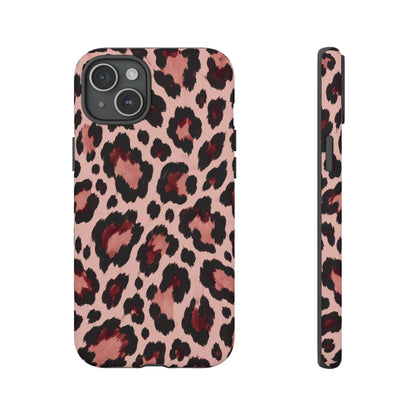 Wild Burgundy iPhone Tough Case | leopard print