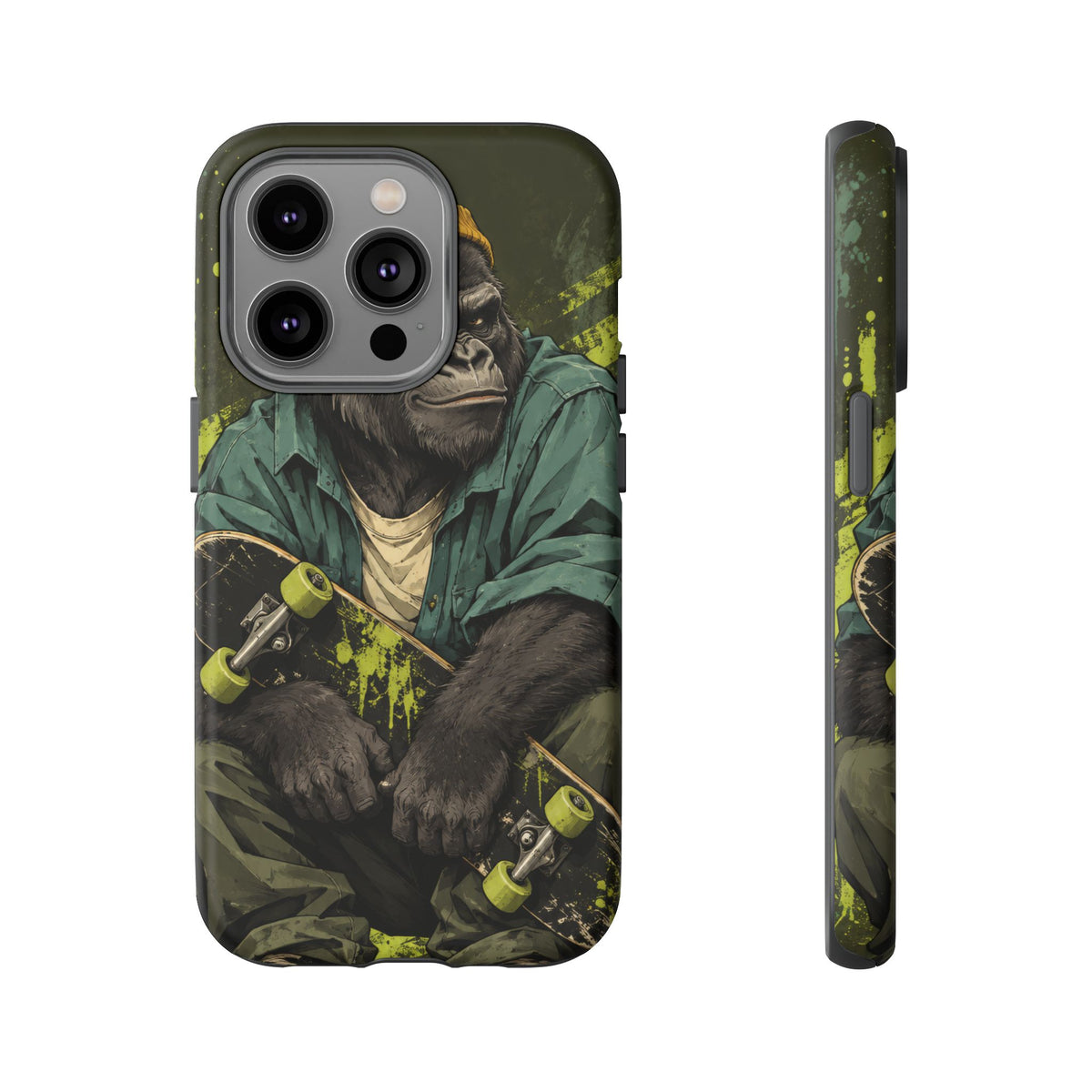 Concrete Jungle iPhone Tough Case | Skater Gorilla Illustration