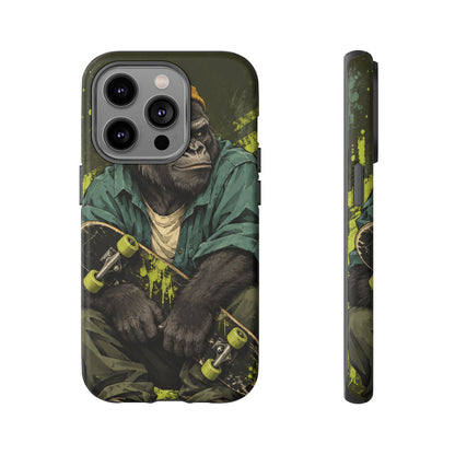 Concrete Jungle iPhone Tough Case | Skater Gorilla Illustration