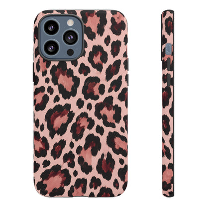 Wild Burgundy iPhone Tough Case | leopard print