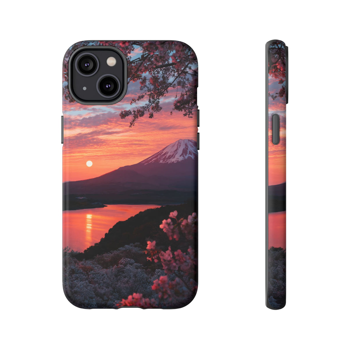 Fuji Moonlit Sakura iPhone Tough Phone Case