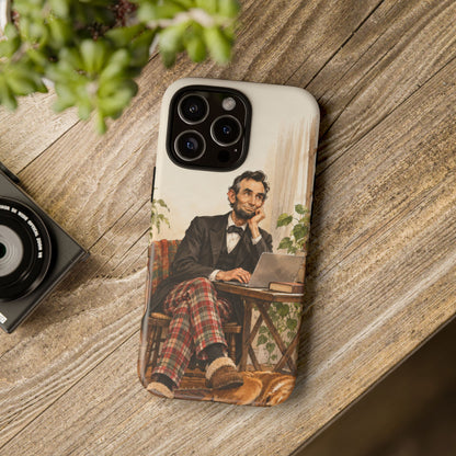 Abe from Home iPhone Tough Case | lincoln work from home