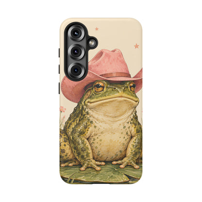 Cowboy Frog Samsung Galaxy Tough Case | Pink Hat Bullfrog
