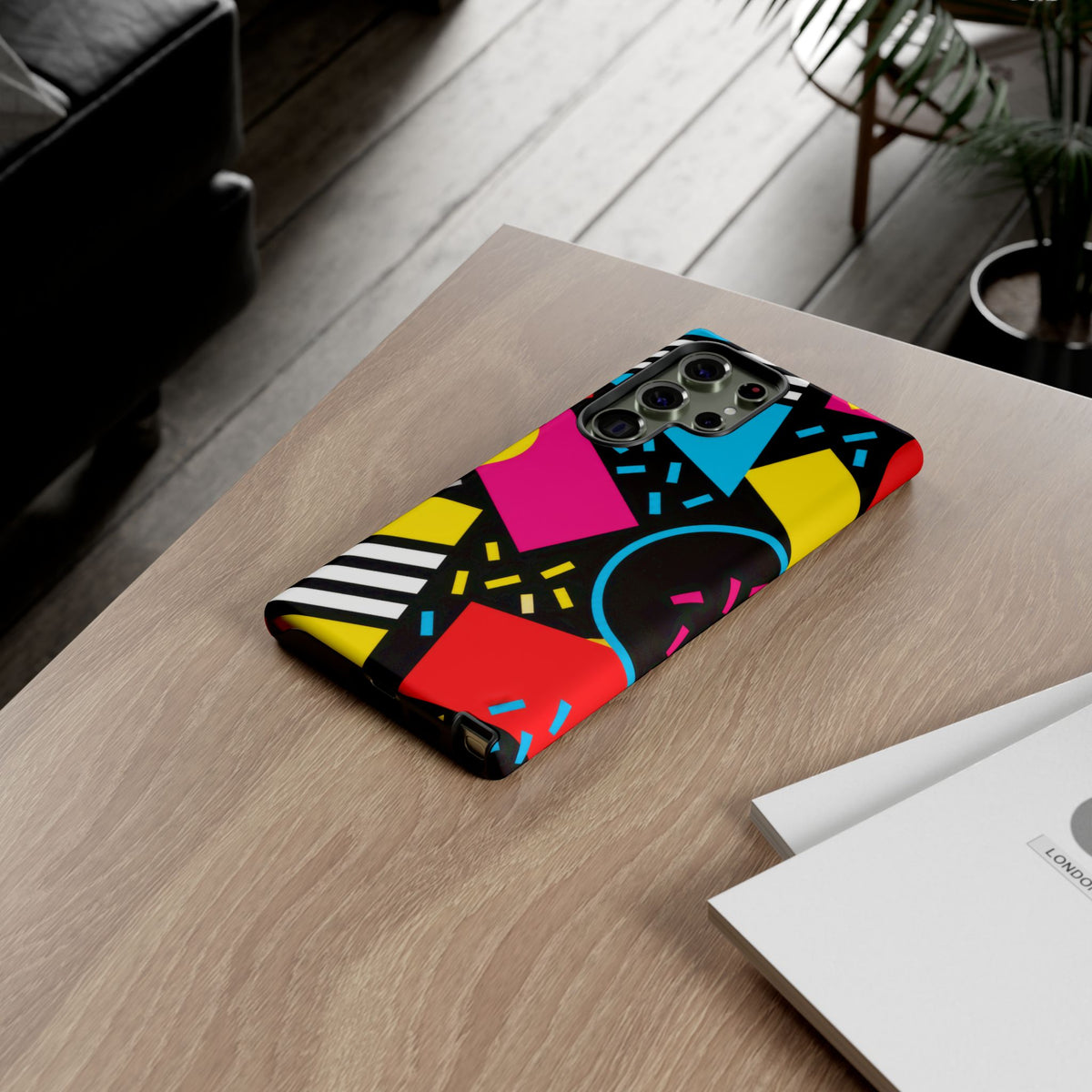 Midnight Confetti Samsung Galaxy Tough Case | Bright Abstract on Black