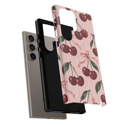 Cherry Ribbon Samsung Galaxy Tough Case | cherry print