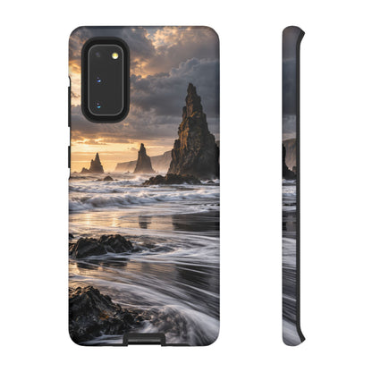 Black Sand and Silver Samsung Galaxy Tough Case | black sand beach