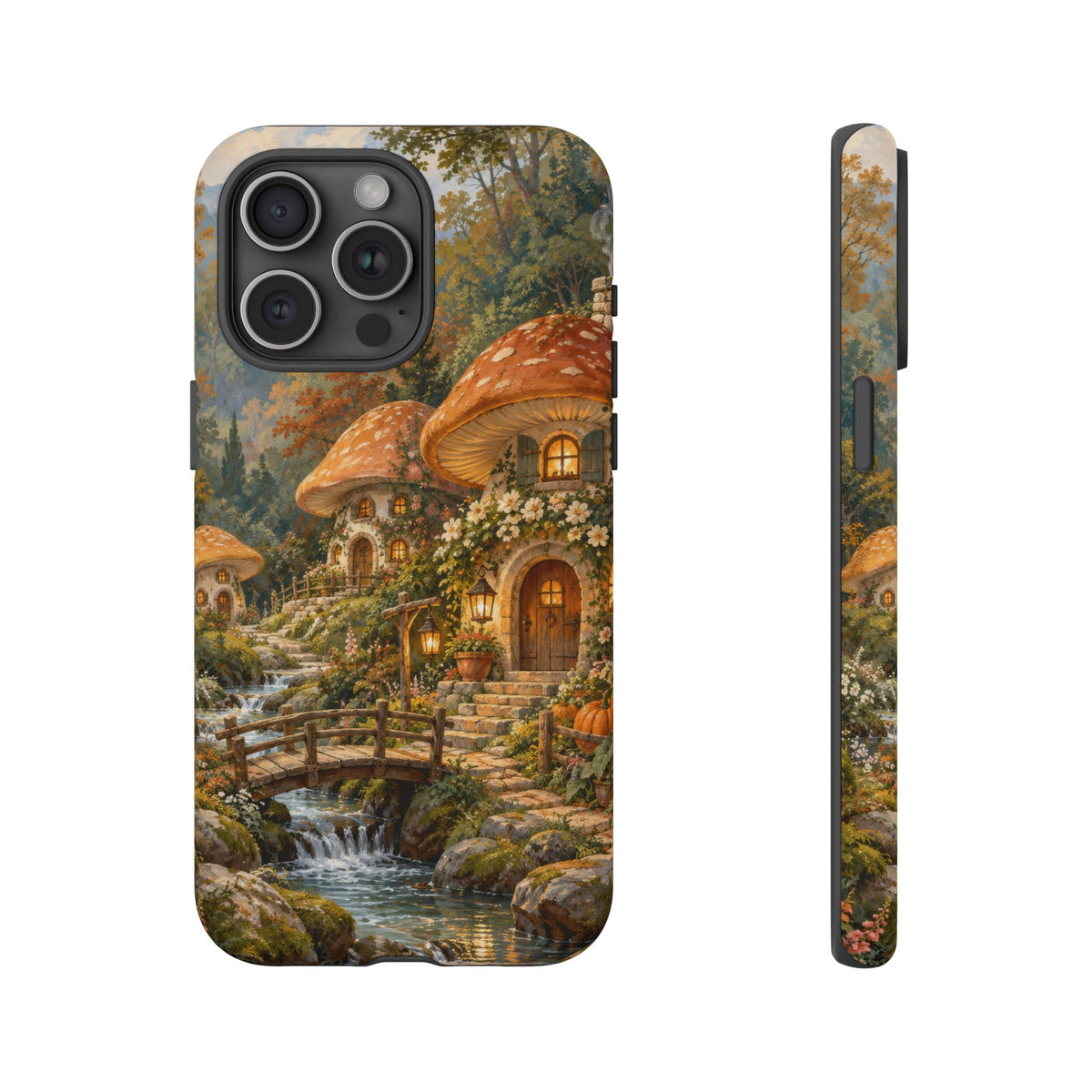 Honeycap Village iPhone Tough Case | Mushroom Village