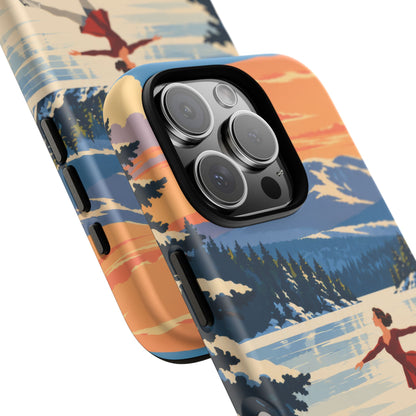 Lake Placid Skater — Winter Glide iPhone Tough Case