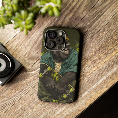 Concrete Jungle iPhone Tough Case | Skater Gorilla Illustration