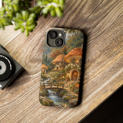 Honeycap Village iPhone Tough Case | Mushroom Village