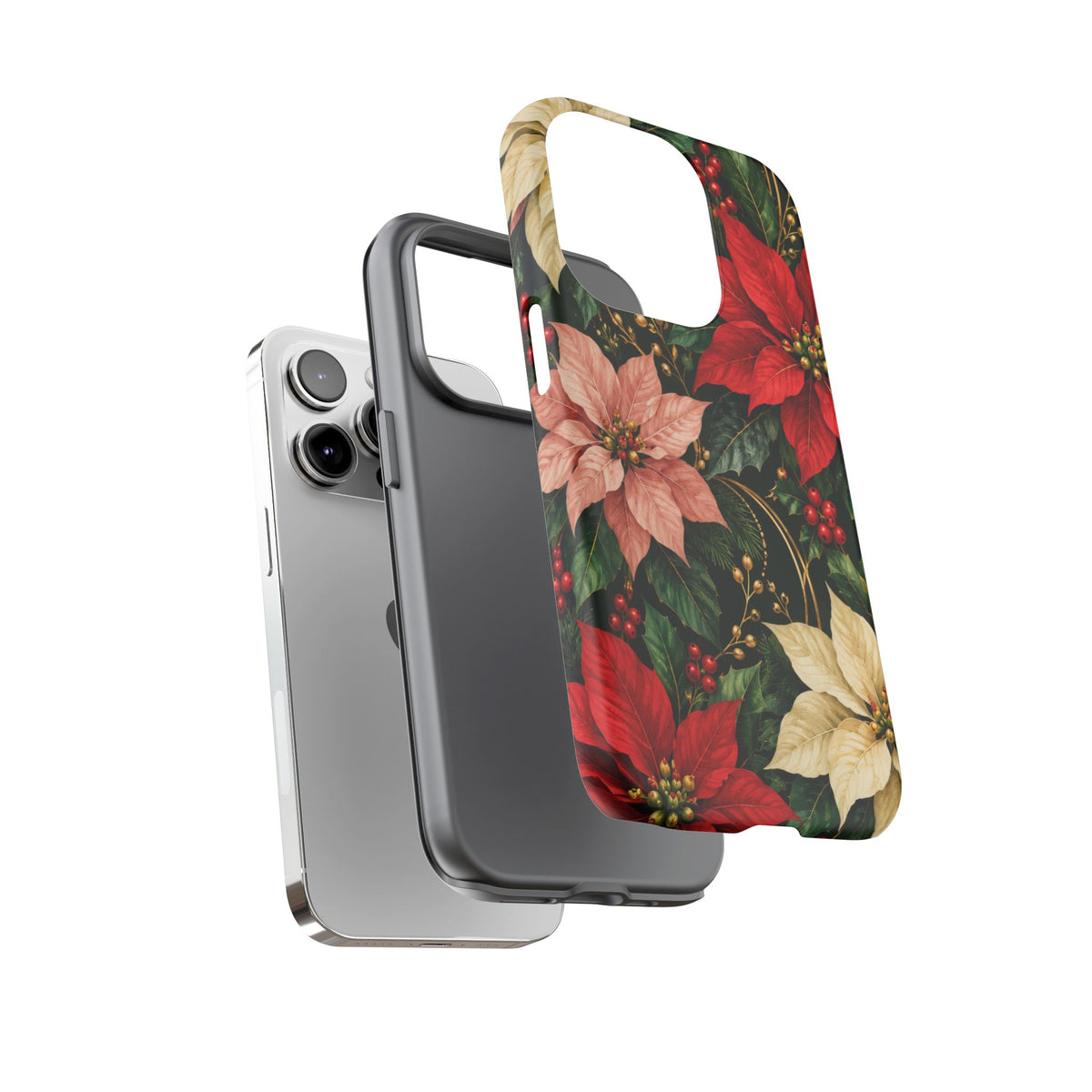 Noel in Bloom iPhone Tough Case | poinsettia