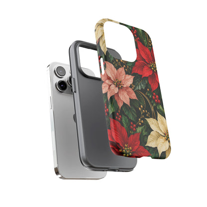 Noel in Bloom iPhone Tough Case | poinsettia