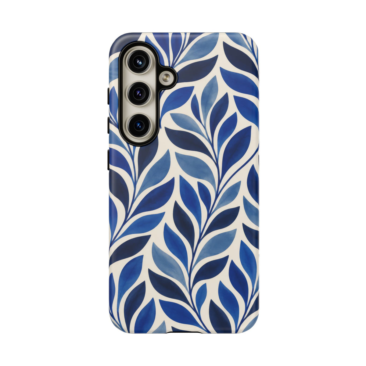 Cobalt Current Samsung Galaxy Tough Case | Cobalt Blue Leaf Pattern