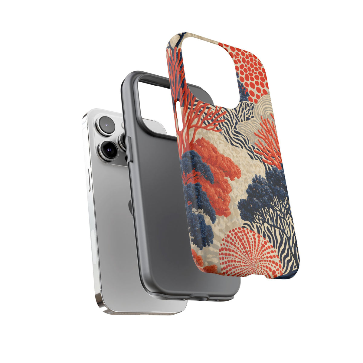 Coral Current iPhone Tough Phone Case