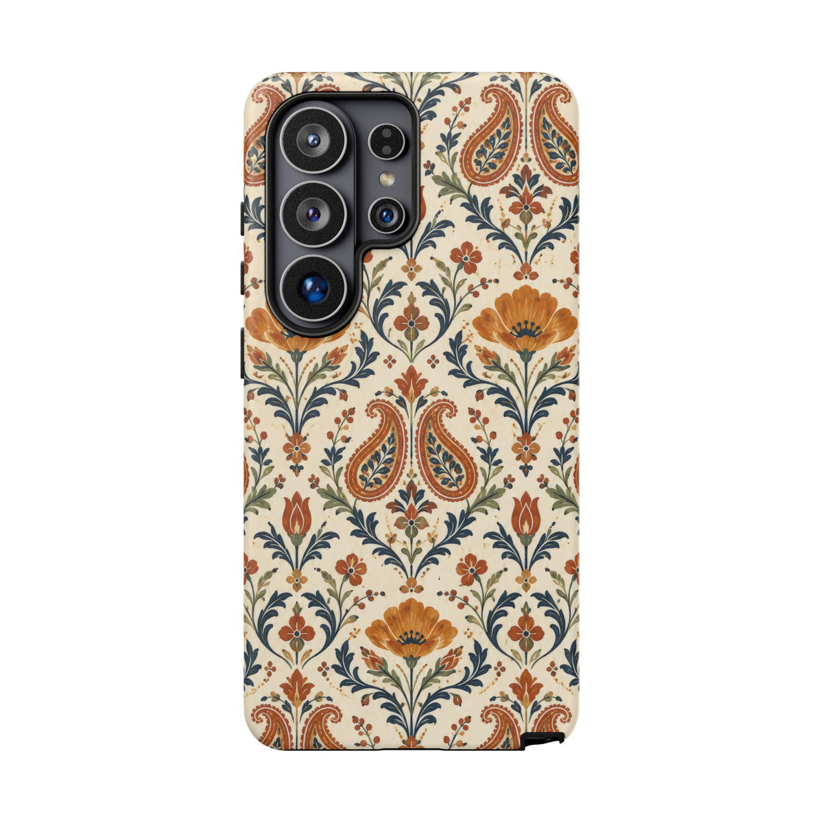 Terracotta Arabesque Samsung Galaxy Tough Case | Terracotta Floral Paisley