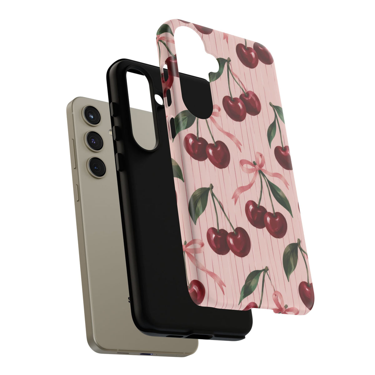 Cherry Ribbon Samsung Galaxy Tough Case | cherry print